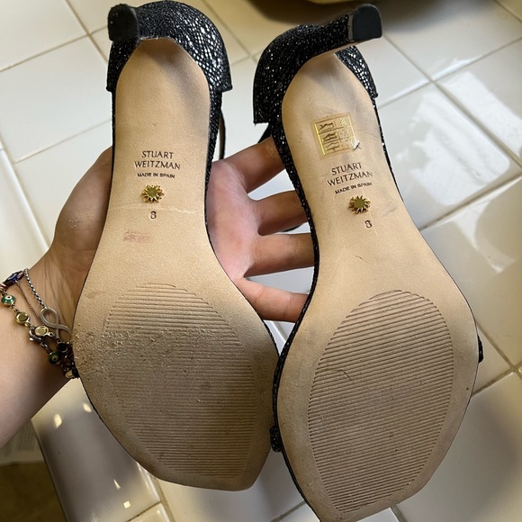 Stuart Weitzman Amelina Metallic Sandals size 8 - Picture 9 of 14
